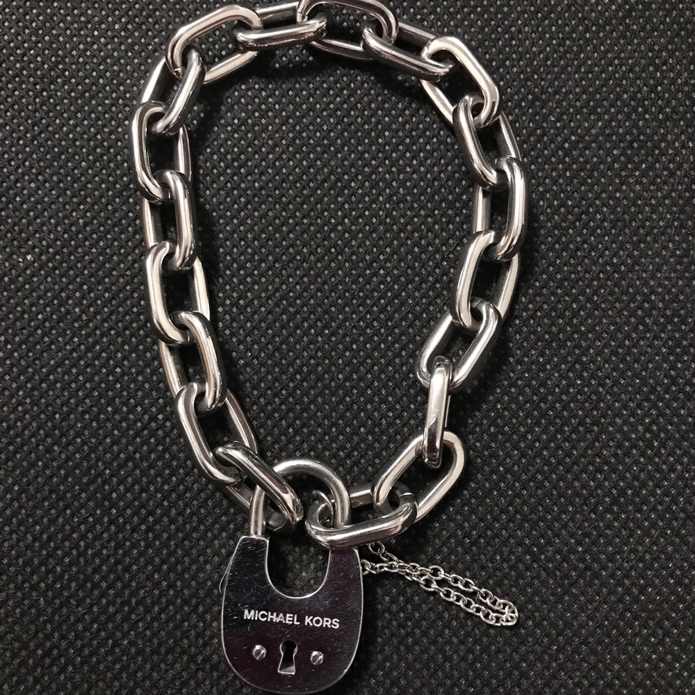 Michael kors silver Padlock Link Bracelet.
